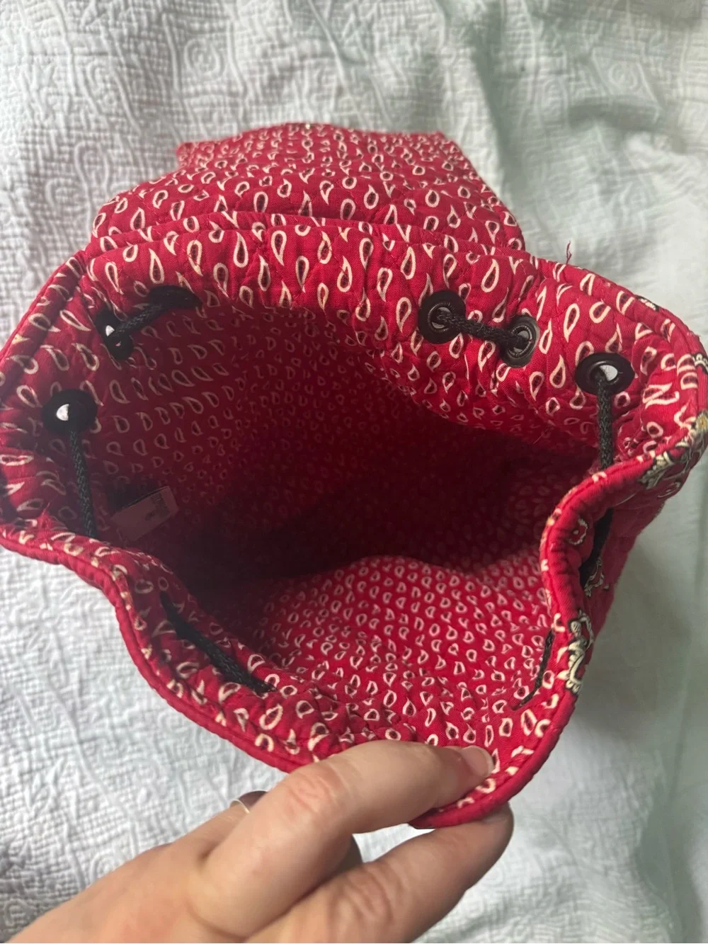 Vintage Vera Bradley Backpack in Retired Red Bandana Pattern